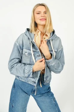 Rag u0026 Bone Ru0026B Miramar Trucker Hoodie in Coney