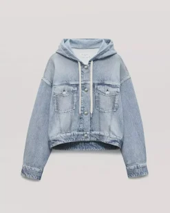 Rag u0026 Bone Ru0026B Miramar Trucker Hoodie in Coney