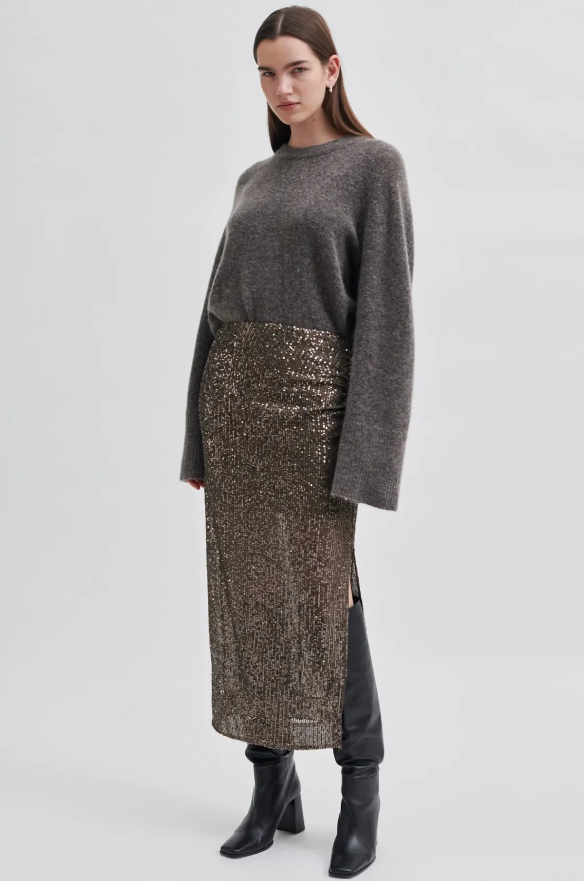 Second Female SEC.F Moonshine Pencil Skirt in Major Brown