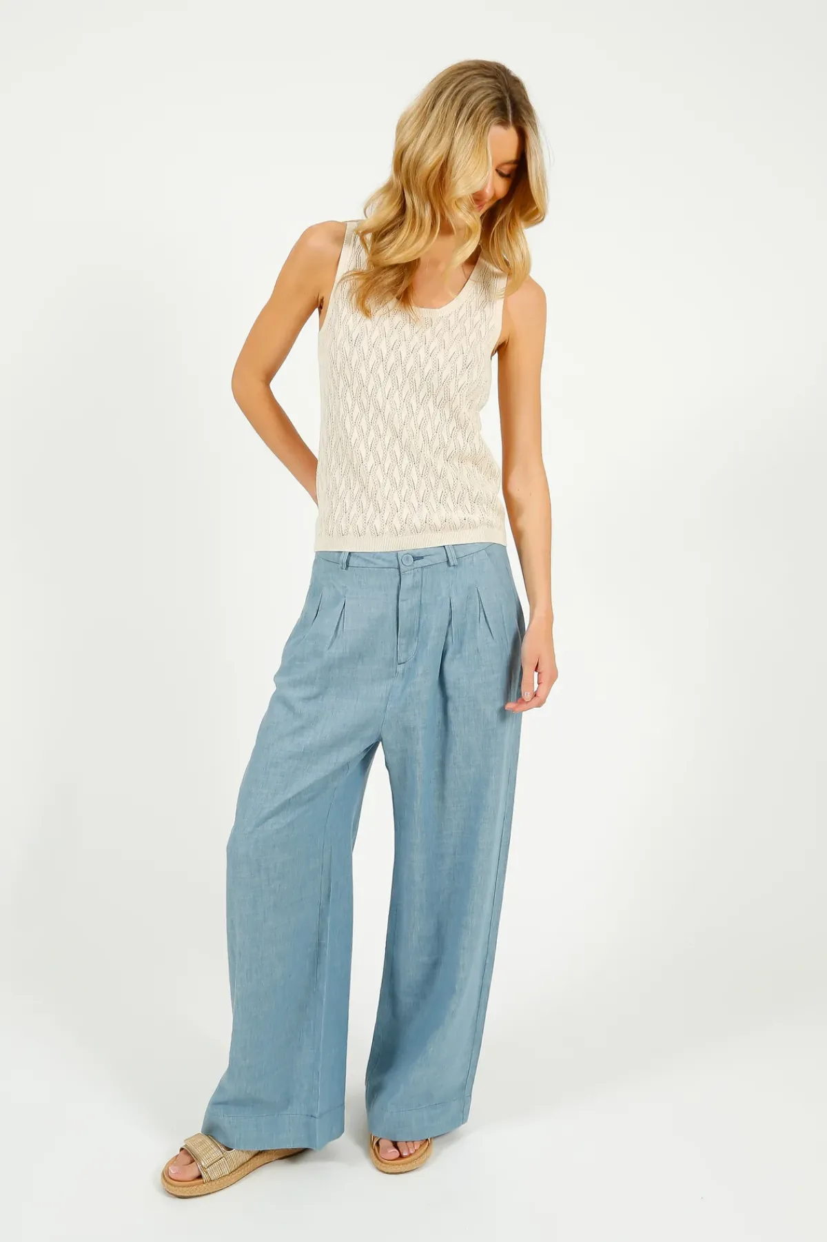 Selected Femme SLF Agny SL Knit Top in Birch