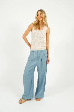 Selected Femme SLF Agny SL Knit Top in Birch