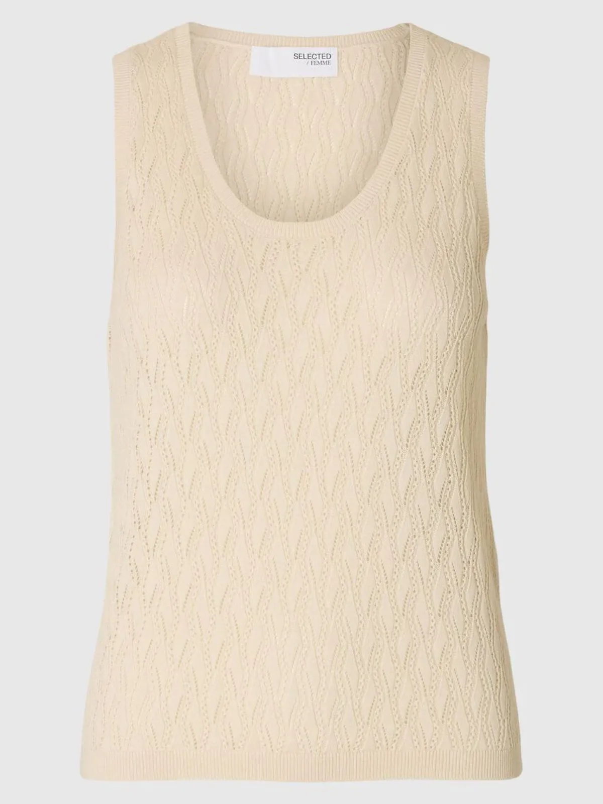 Selected Femme SLF Agny SL Knit Top in Birch