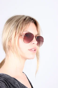 Selected Femme SLF Anna Aviator Sunglasses in Gold Colour