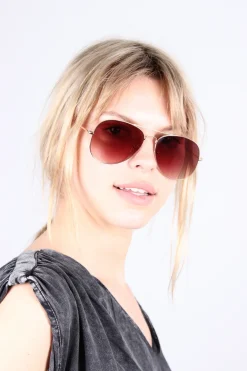 Selected Femme SLF Anna Aviator Sunglasses in Gold Colour