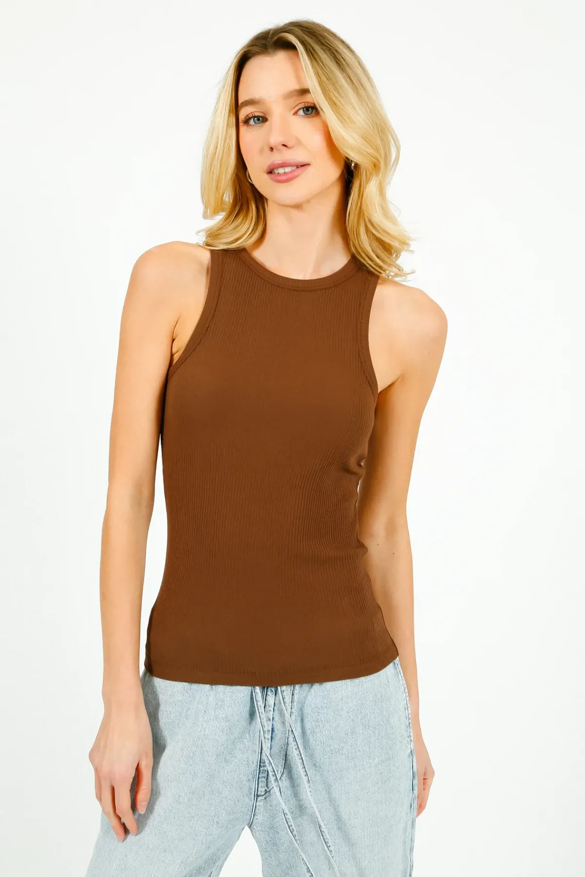 Selected Femme SLF Anna Tank Top in Chestnut