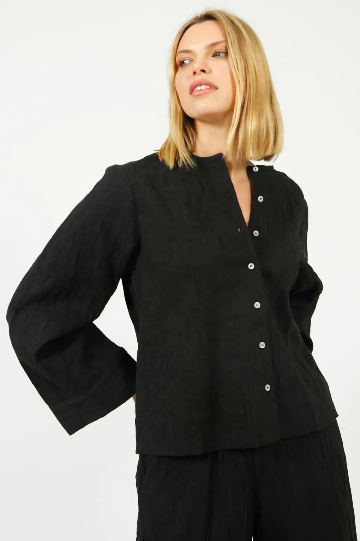 Selected Femme SLF Coria Wide Pant in Black