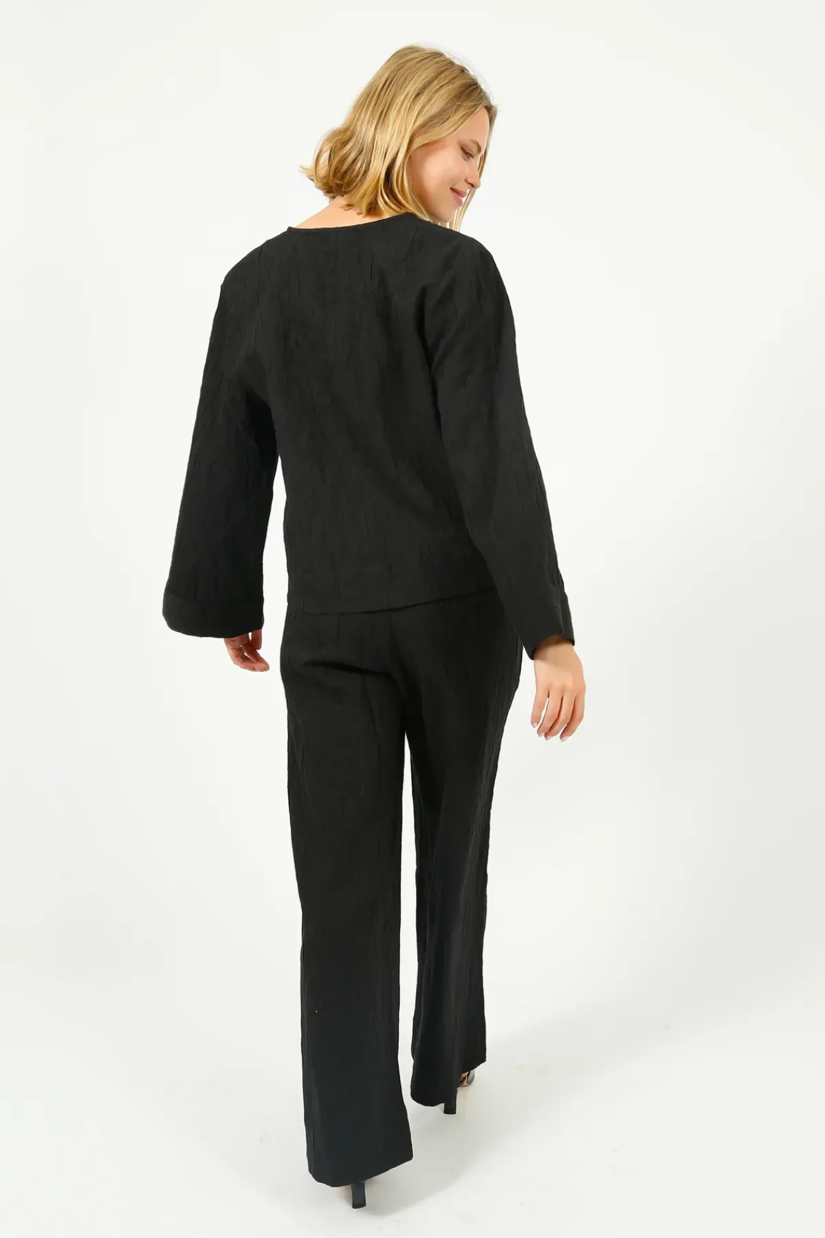 Selected Femme SLF Coria Wide Pant in Black