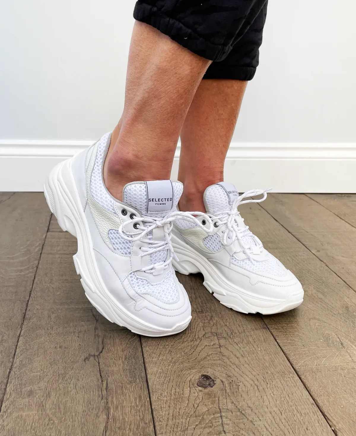 Selected Femme SLF Gavina trainers in bright white