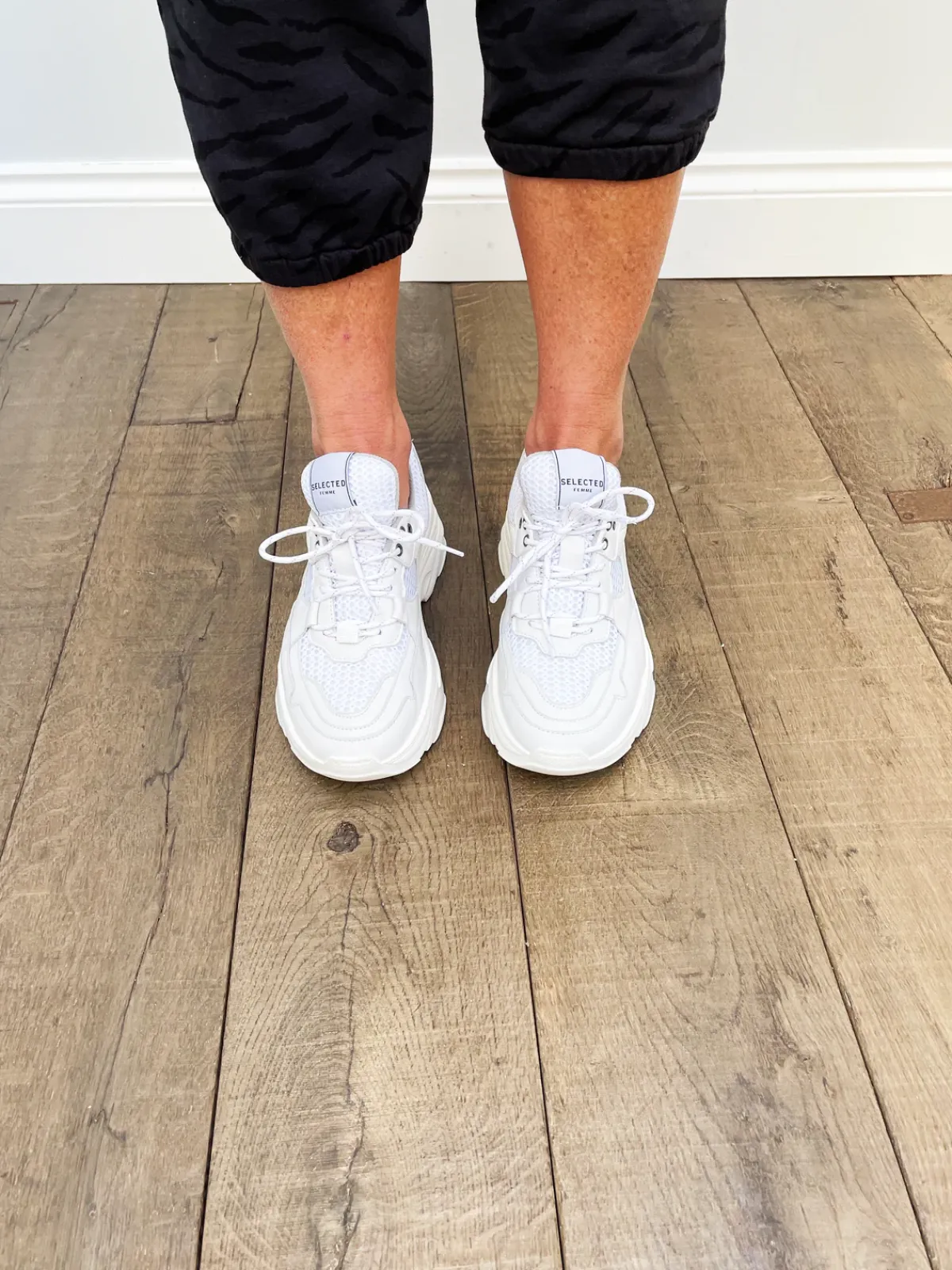 Selected Femme SLF Gavina trainers in bright white