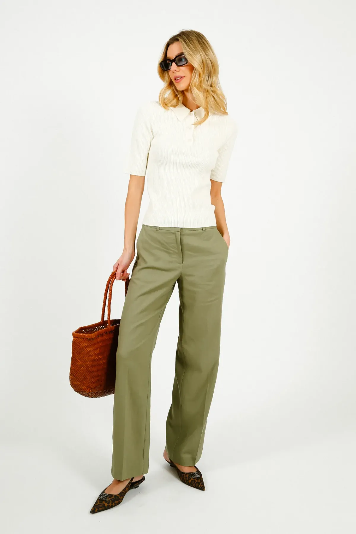 Selected Femme SLF Helen Knit Collar in Birch