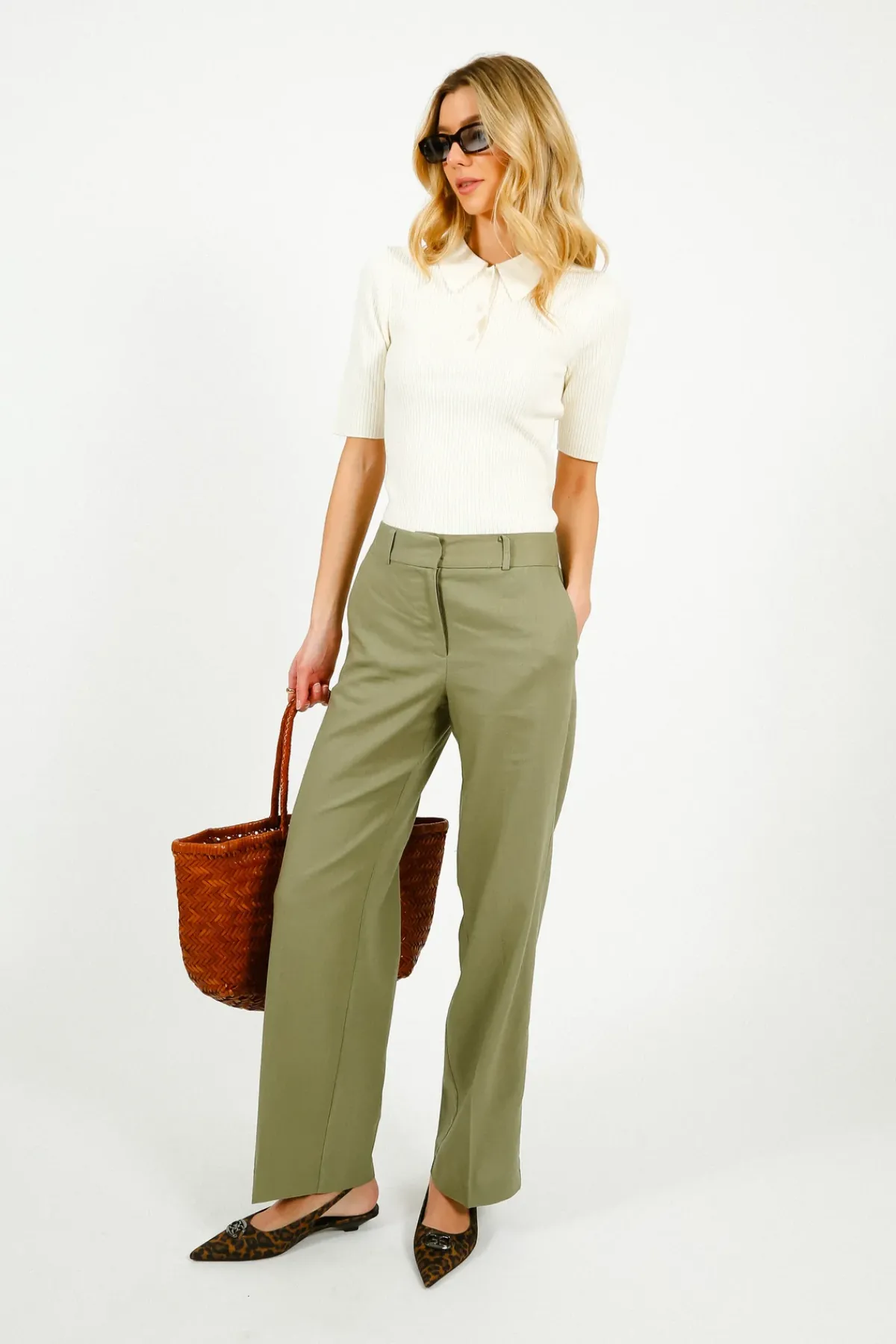 Selected Femme SLF Helen Knit Collar in Birch