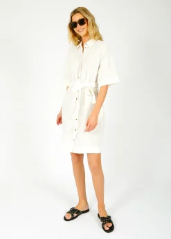 Selected Femme SLF Linnie Linen Shirt Dress in White