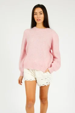 Selected Femme SLF Lulu Rib Knit in Bleached Mauve