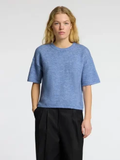 Selected Femme SLF Maline Liliana SS Knit in Cornflower