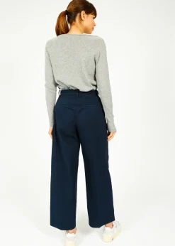 Selected Femme SLF Merla Wide Pant in Dark Sapphire