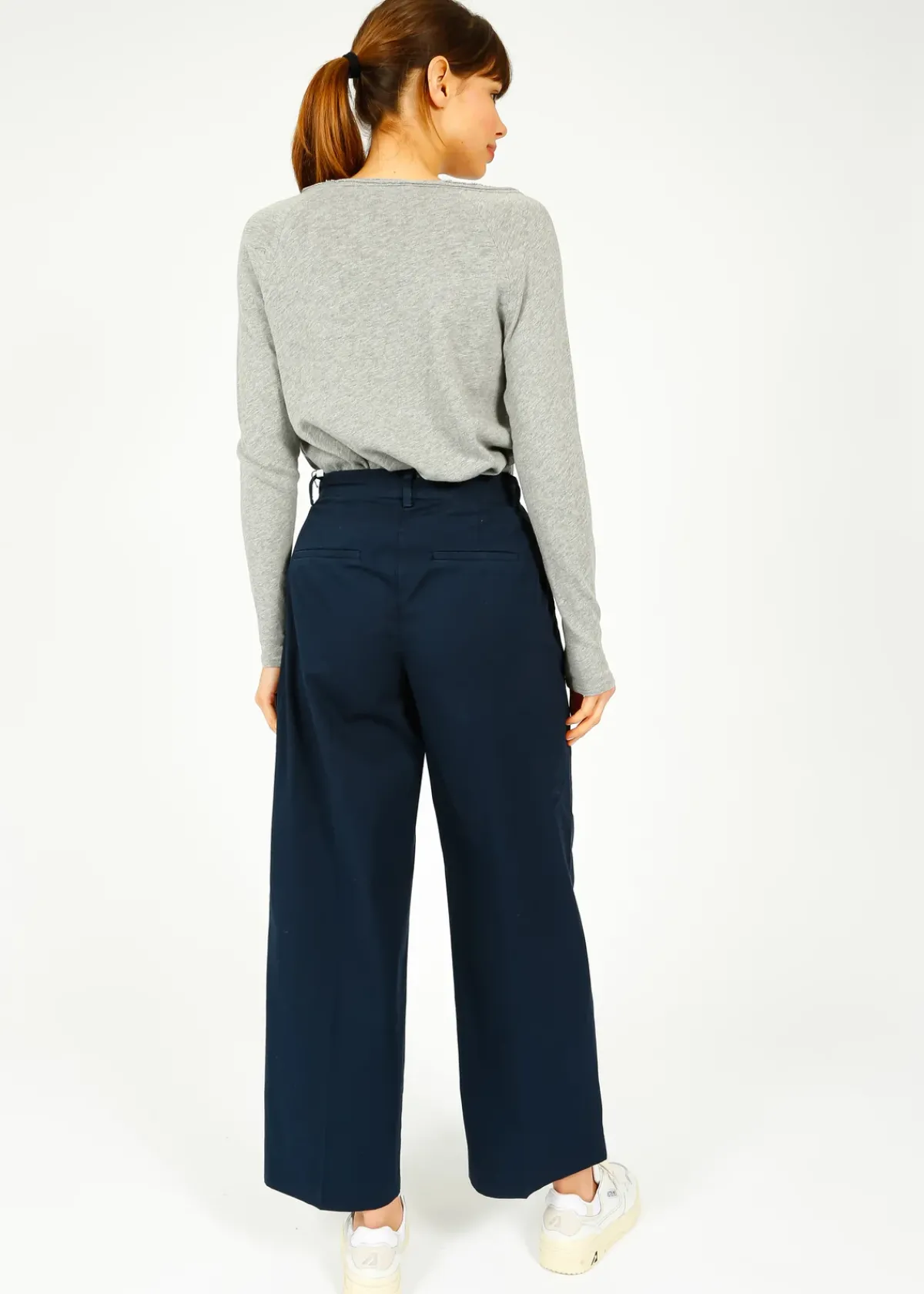 Selected Femme SLF Merla Wide Pant in Dark Sapphire