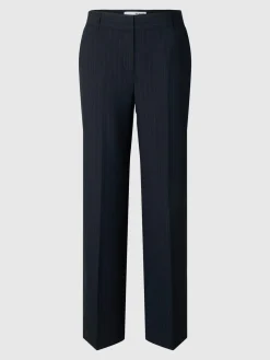 Selected Femme SLF Rita Wide Pant in Dark Sapphire Pin Stripe