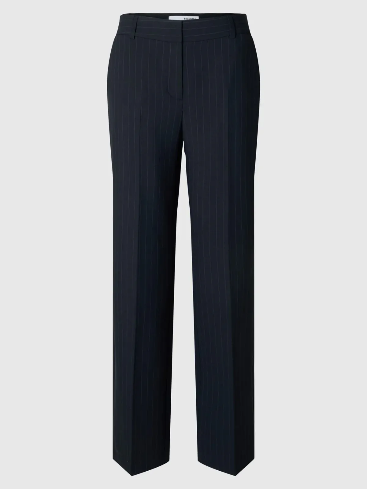 Selected Femme SLF Rita Wide Pant in Dark Sapphire Pin Stripe