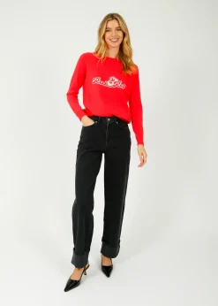 Selected Femme SLF Roby Wide Jeans in Black Denim