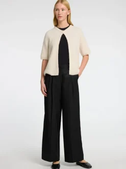 Selected Femme SLF Sia Ras SS Rib Knit Cardgan in Birch