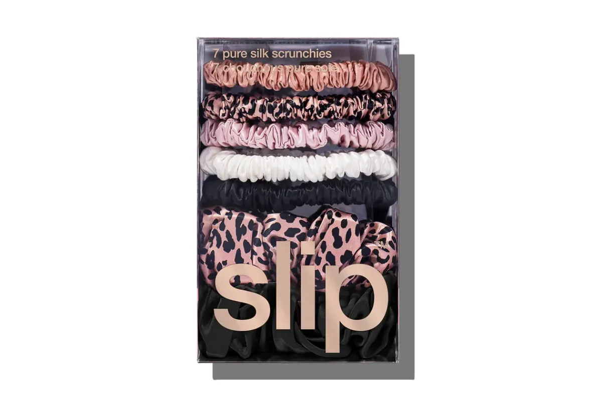 Slip Set of 7 Assorted Scrunchies in Pixie