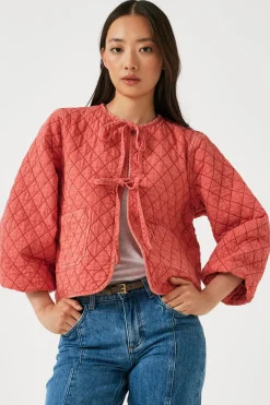 Seventy+Mochi Su0026M Aria Jacket in Mineral Red