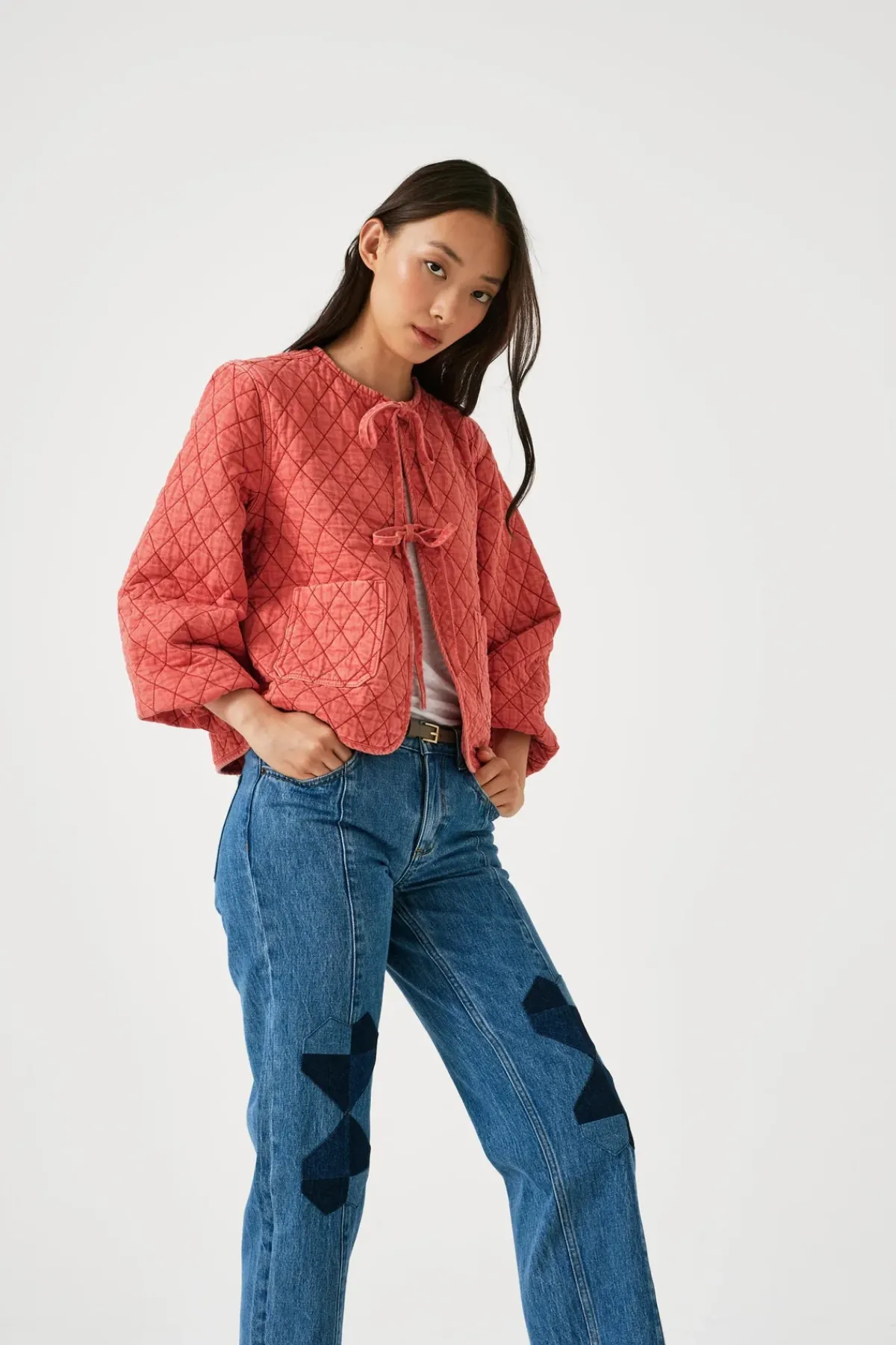 Seventy+Mochi Su0026M Aria Jacket in Mineral Red