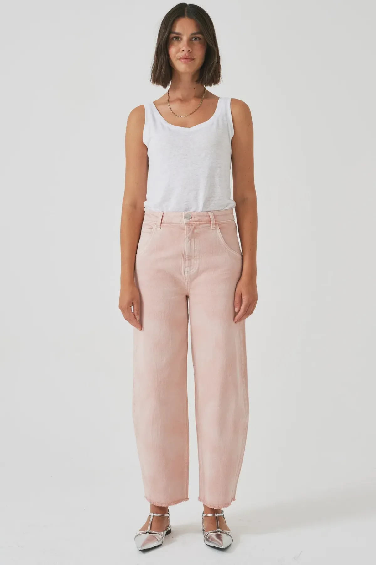 Seventy+Mochi Su0026M Bo Jeans in Cloudy Peony Pink