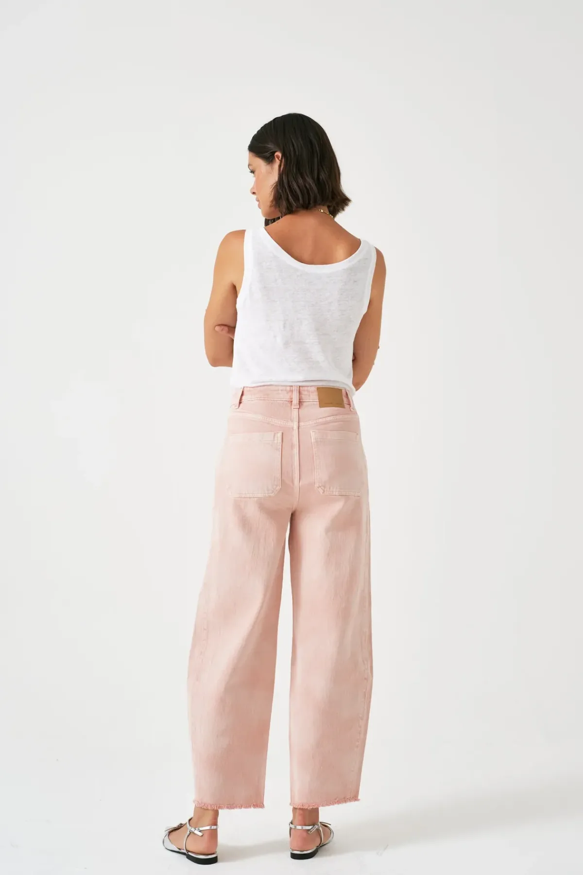 Seventy+Mochi Su0026M Bo Jeans in Cloudy Peony Pink