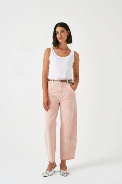 Seventy+Mochi Su0026M Bo Jeans in Cloudy Peony Pink