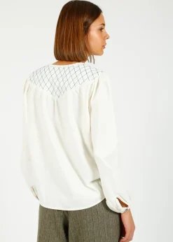 Seventy+Mochi Su0026M Clio Blouse in Ecru