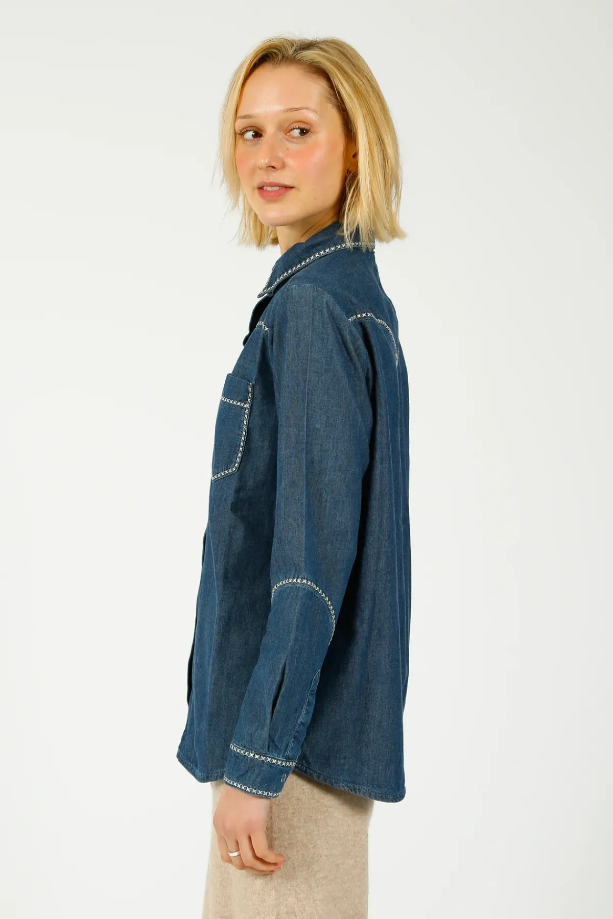 Seventy+Mochi Su0026M Ray Shirt in Mid Vintage
