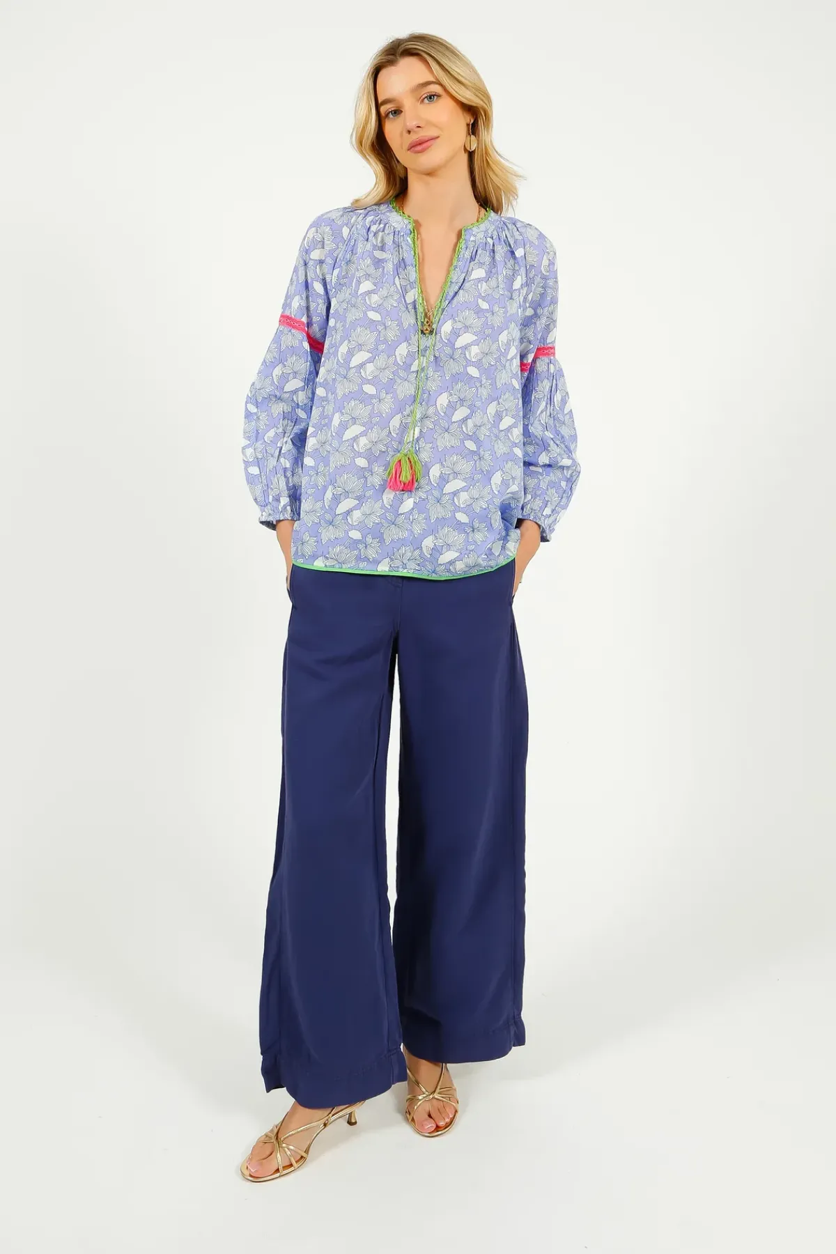 Tinsels Carlo Radio Trousers in Blue