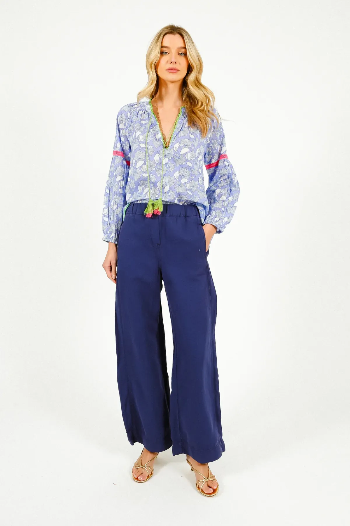 Tinsels Carlo Radio Trousers in Blue