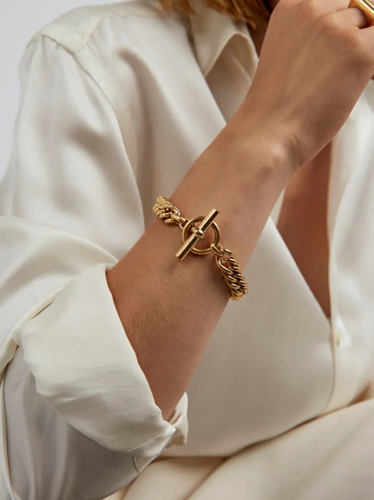 Tilly Sveaas TS Small Gold Curb Link Bracelet