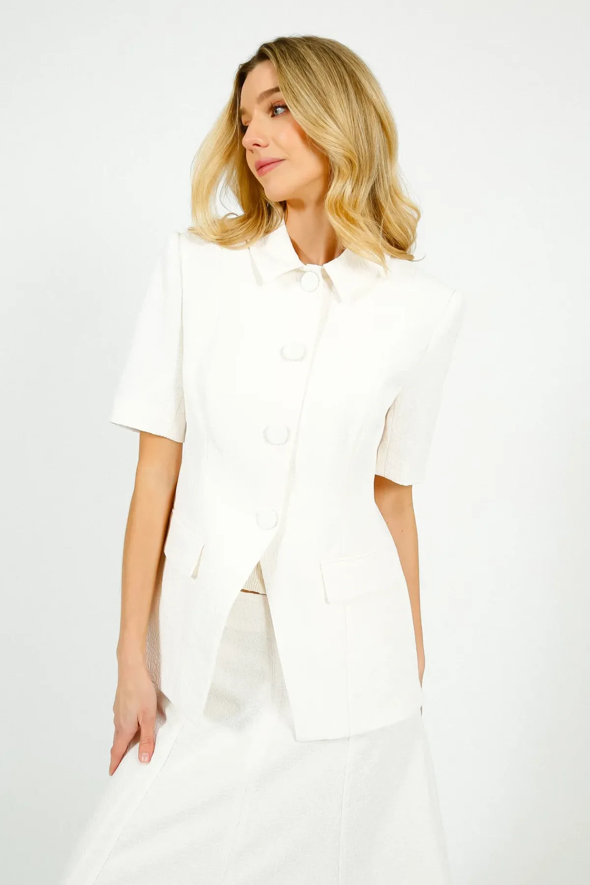 Veronica Beard VB Fellini Skirt in Dove