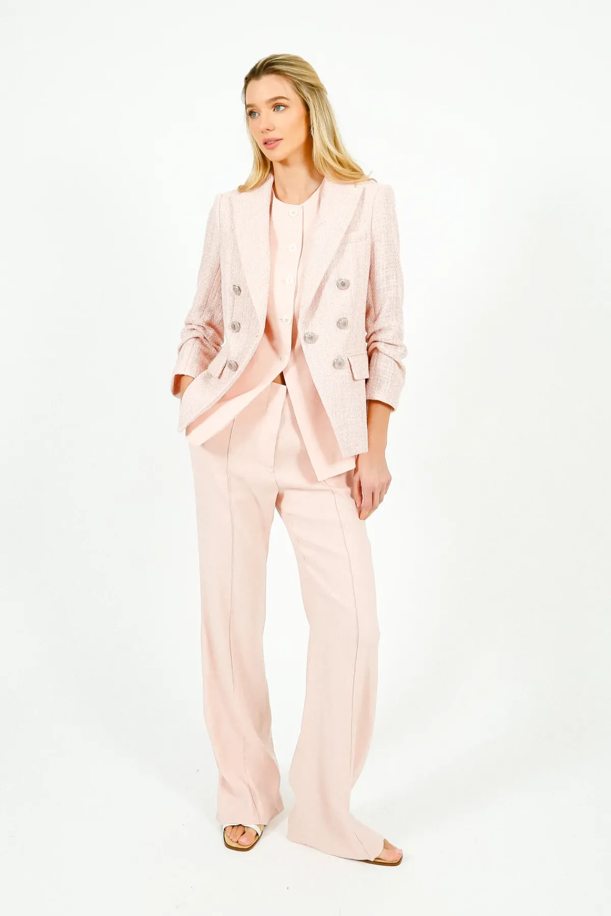 Veronica Beard VB Komi Pant in Shell Pink