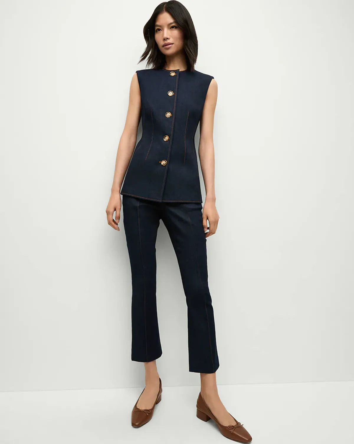 Veronica Beard VB Tani Pant in Navy