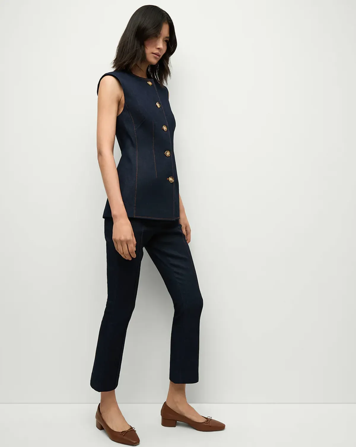 Veronica Beard VB Tani Pant in Navy