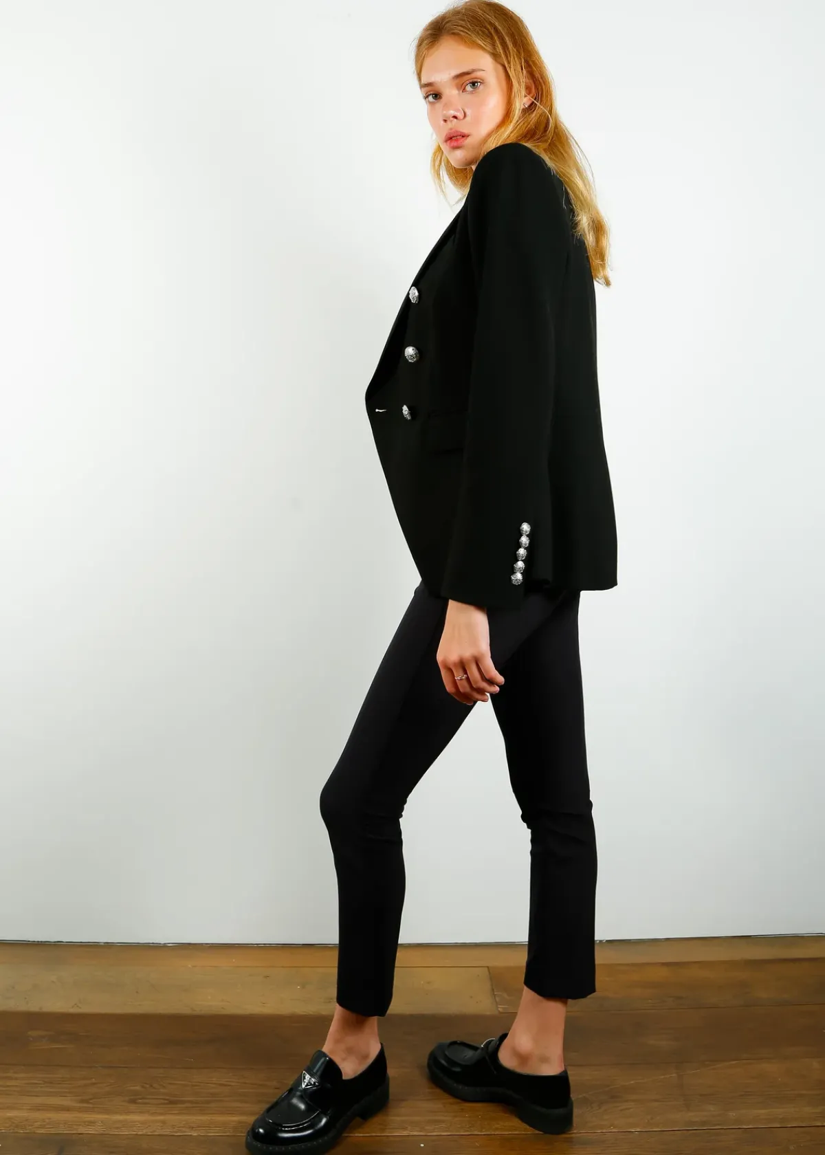 Veronica Beard VB Zip Back Scuba Pant in Navy