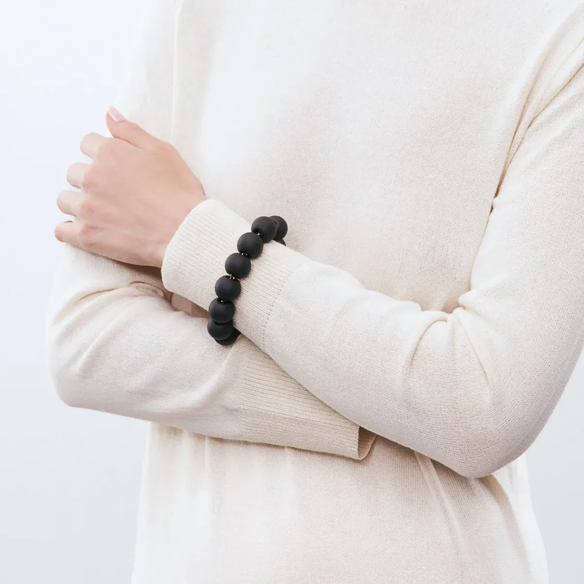 Vanessa Baroni VBARONI Beads Bracelet in Matt Black