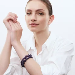 Vanessa Baroni VBARONI Flat Chain Bracelet in Purple