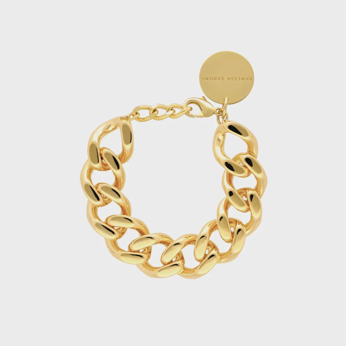 Vanessa Baroni VBARONI Mini Flat Chain Bracelet in Gold