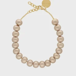 Vanessa Baroni VBARONI Short Bead Necklace in Champagne