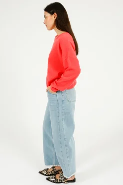 VK Cashmere VK Agatha Crew Neck in Coral Reef
